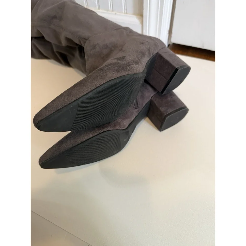 Stylish Gray Women Over the Knee Boots By Target‎ Size US 7.5 Faux Suede